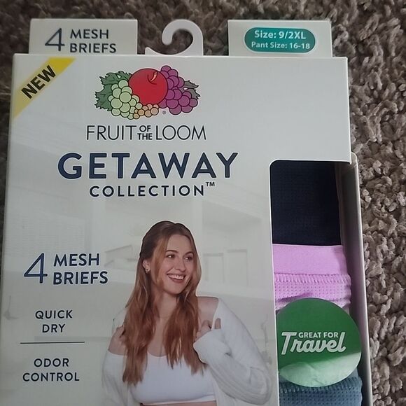 Fruit of the Loom Intimates Blue and Pink Panties Size 9/2XL Pants Size 16-18 - Picture 10 of 11